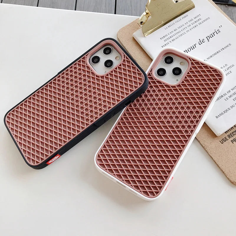 Capinha VANS para IPHONE - Waffle Silicone - Bege