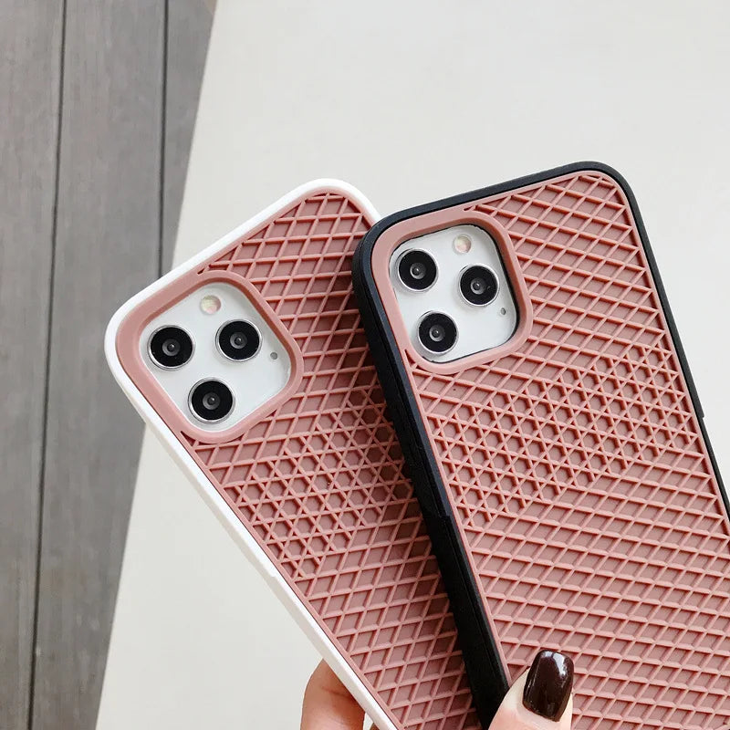 Capinha VANS para IPHONE - Waffle Silicone - Bege